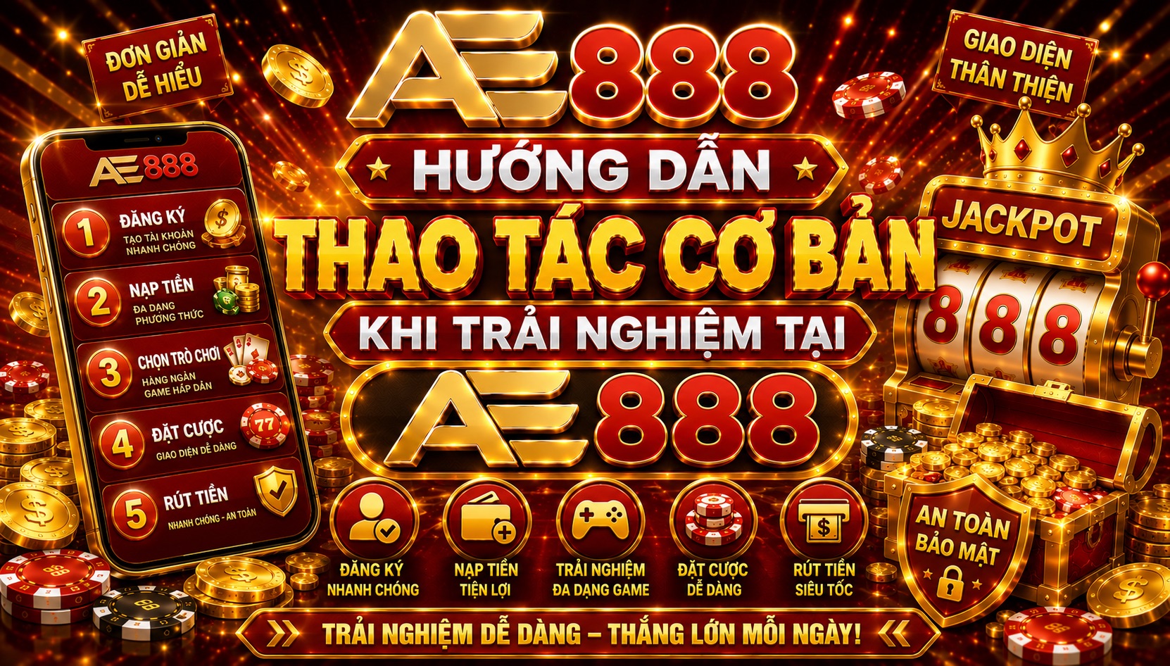 Ae888 hướng faaxn thao tác cơ bản